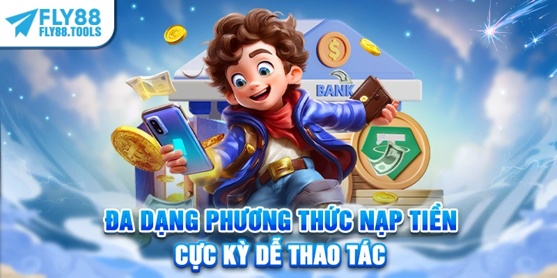 Đa dạng phương thức nạp tiền cực kỳ dễ thao tác